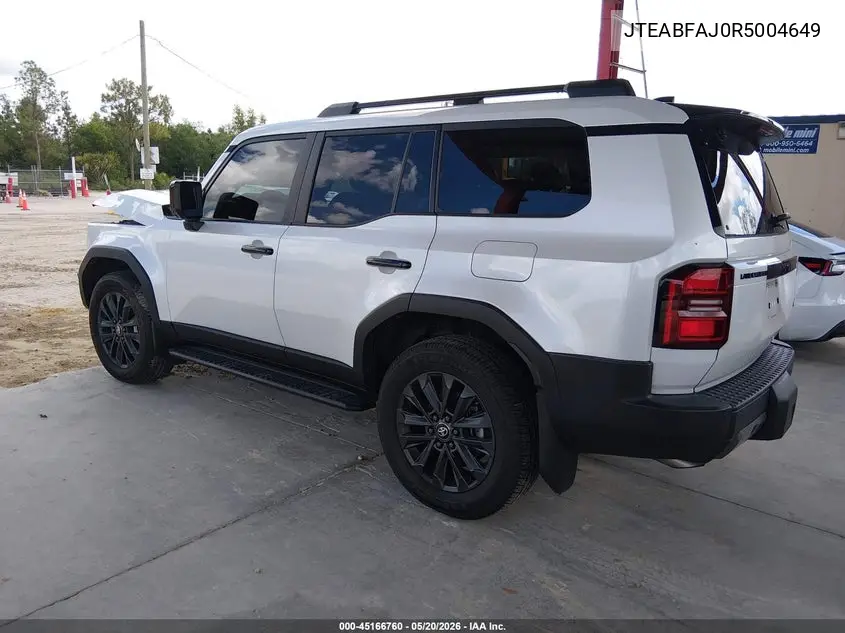 2024 Toyota Land Cruiser VIN: JTEABFAJ0R5004649 Lot: 45166760
