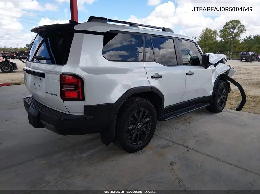 2024 Toyota Land Cruiser VIN: JTEABFAJ0R5004649 Lot: 45166760
