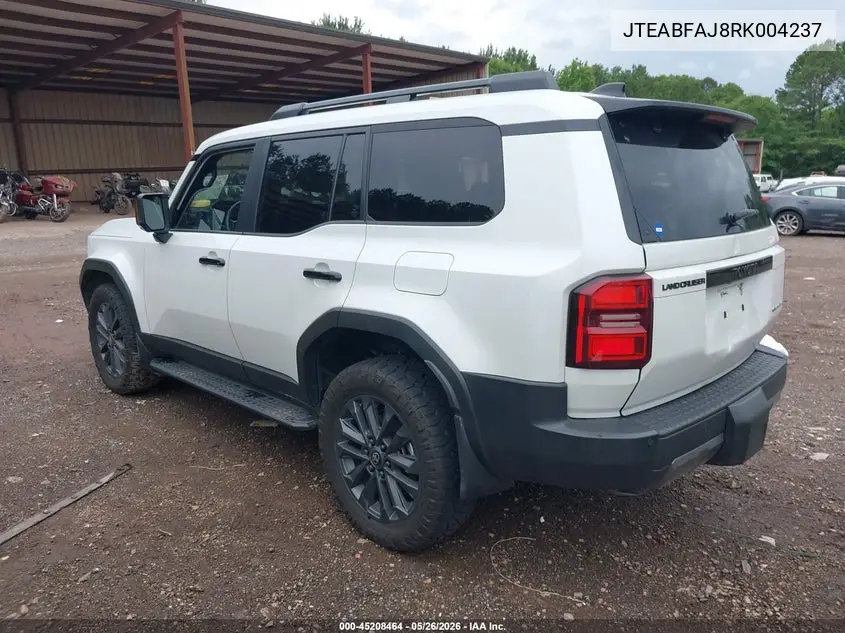 2024 Toyota Land Cruiser VIN: JTEABFAJ8RK004237 Lot: 45208464