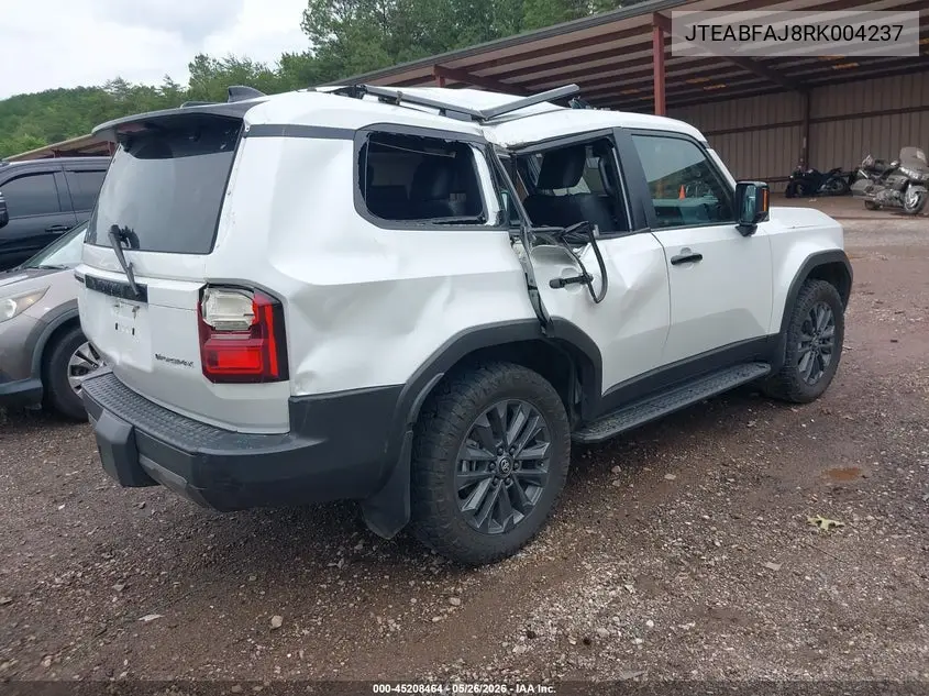 2024 Toyota Land Cruiser VIN: JTEABFAJ8RK004237 Lot: 45208464