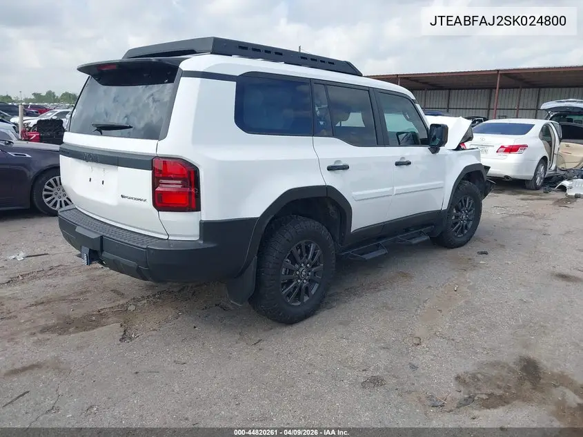 2025 Toyota Land Cruiser 1958 VIN: JTEABFAJ2SK024800 Lot: 44820261