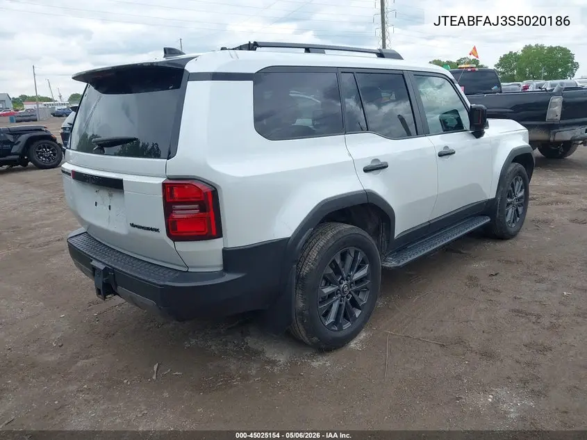 2025 Toyota Land Cruiser VIN: JTEABFAJ3S5020186 Lot: 45025154