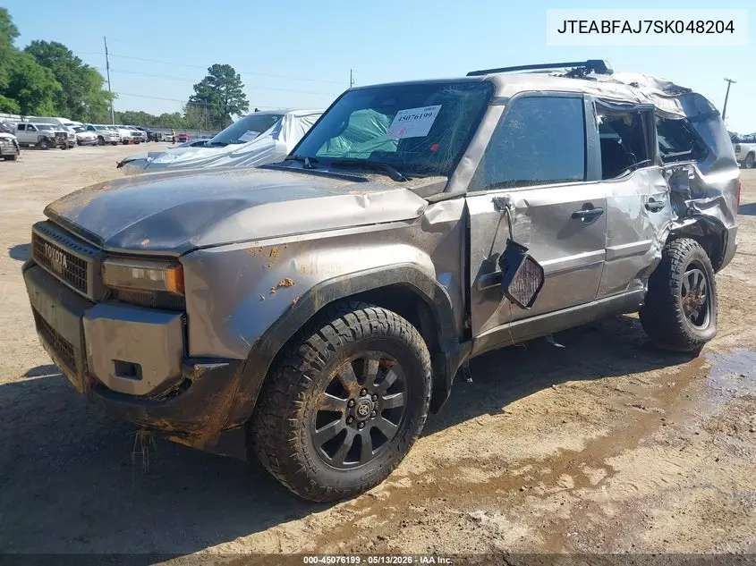 2025 Toyota Land Cruiser VIN: JTEABFAJ7SK048204 Lot: 45076199