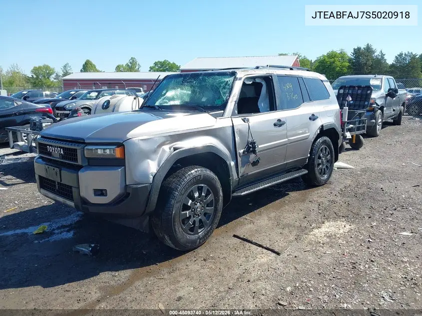 2025 Toyota Land Cruiser VIN: JTEABFAJ7S5020918 Lot: 45093740