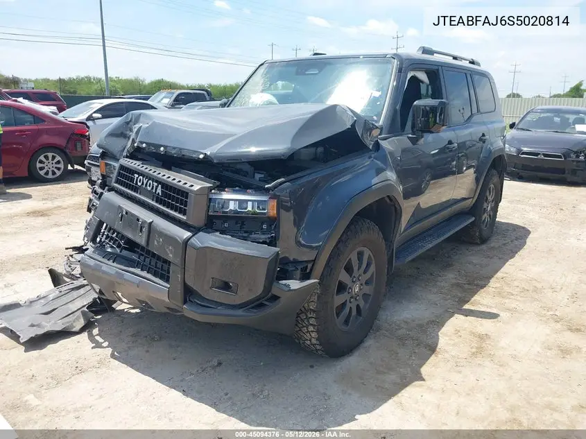 2025 Toyota Land Cruiser VIN: JTEABFAJ6S5020814 Lot: 45094376