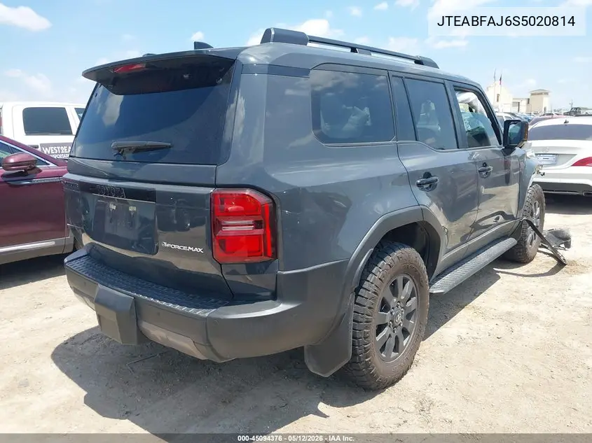 2025 Toyota Land Cruiser VIN: JTEABFAJ6S5020814 Lot: 45094376