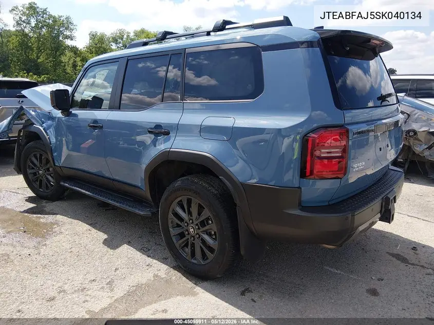 2025 Toyota Land Cruiser VIN: JTEABFAJ5SK040134 Lot: 45095911