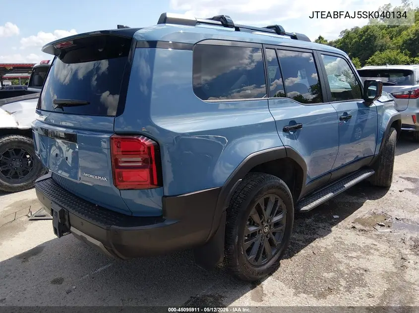 2025 Toyota Land Cruiser VIN: JTEABFAJ5SK040134 Lot: 45095911