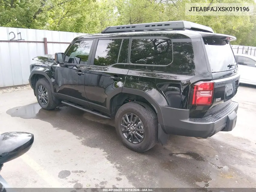2025 Toyota Land Cruiser 1958 VIN: JTEABFAJXSK019196 Lot: 45138425