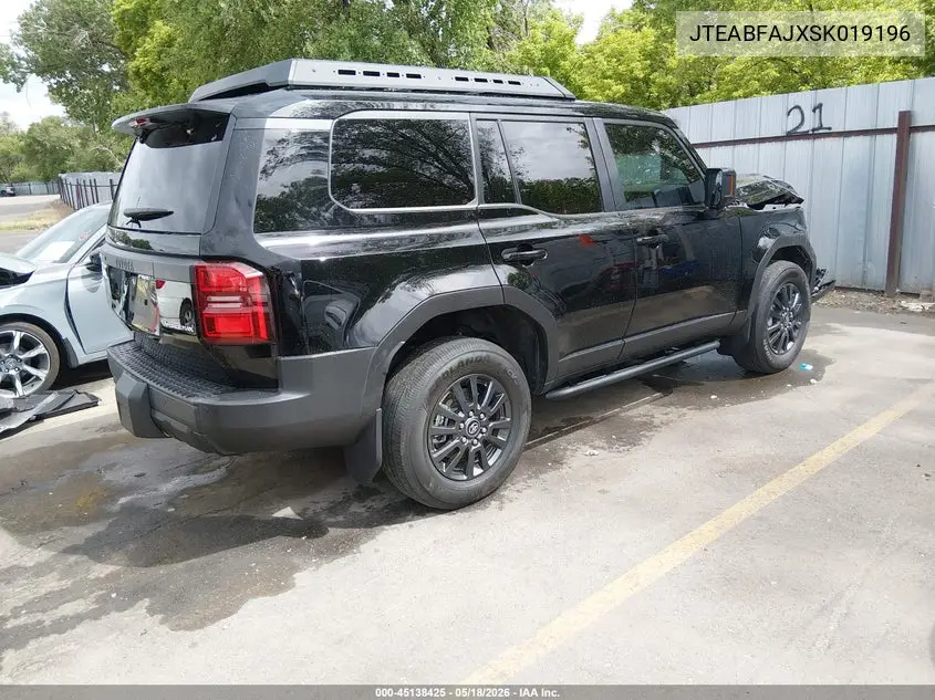 2025 Toyota Land Cruiser 1958 VIN: JTEABFAJXSK019196 Lot: 45138425