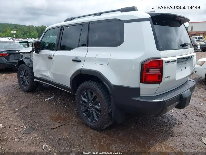 2025 Toyota Land Cruiser VIN: JTEABFAJXS5018449 Lot: 45319655