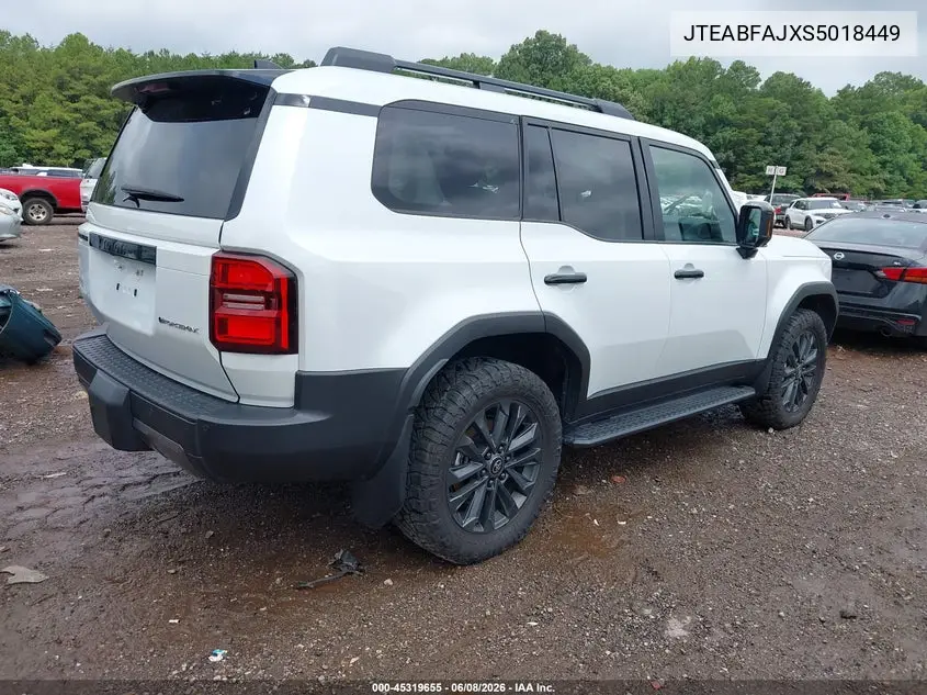2025 Toyota Land Cruiser VIN: JTEABFAJXS5018449 Lot: 45319655