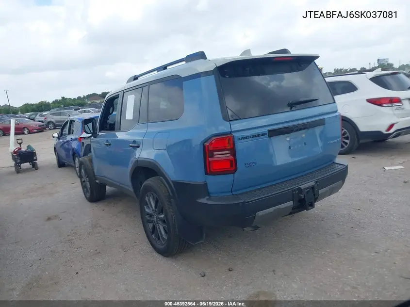 2025 Toyota Land Cruiser VIN: JTEABFAJ6SK037081 Lot: 45392564