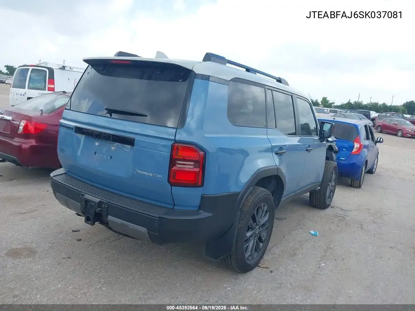 2025 Toyota Land Cruiser VIN: JTEABFAJ6SK037081 Lot: 45392564