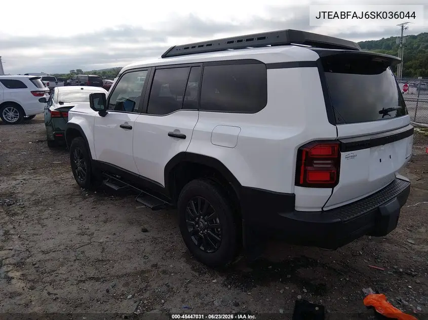2025 Toyota Land Cruiser 1958 VIN: JTEABFAJ6SK036044 Lot: 45447031