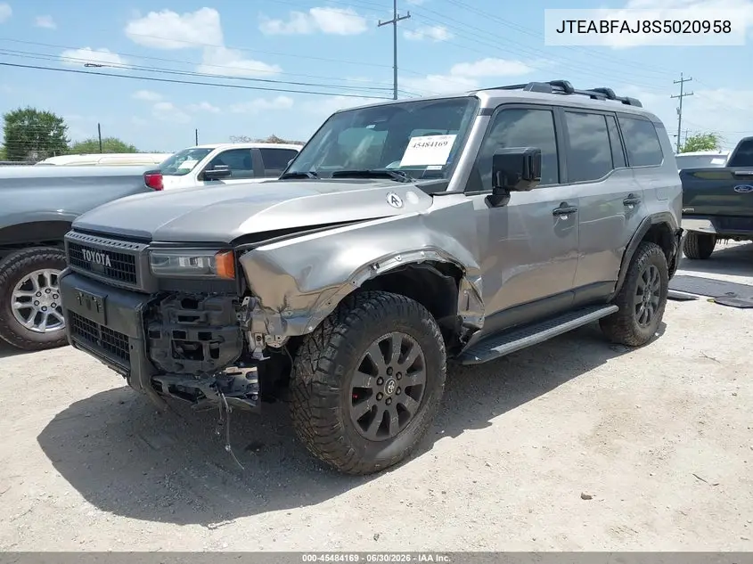2025 Toyota Land Cruiser VIN: JTEABFAJ8S5020958 Lot: 45484169