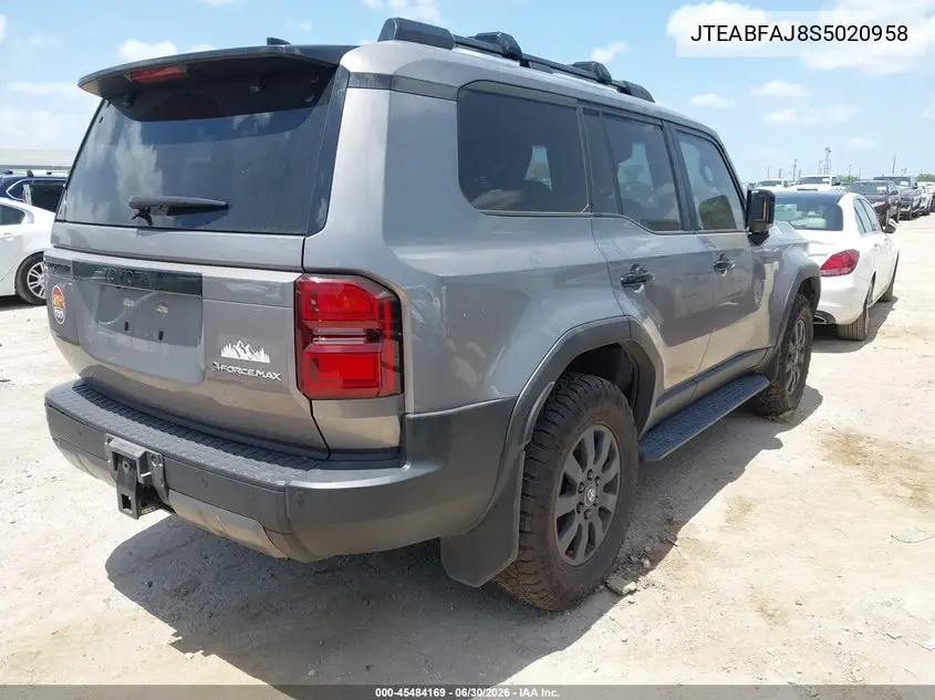2025 Toyota Land Cruiser VIN: JTEABFAJ8S5020958 Lot: 45484169