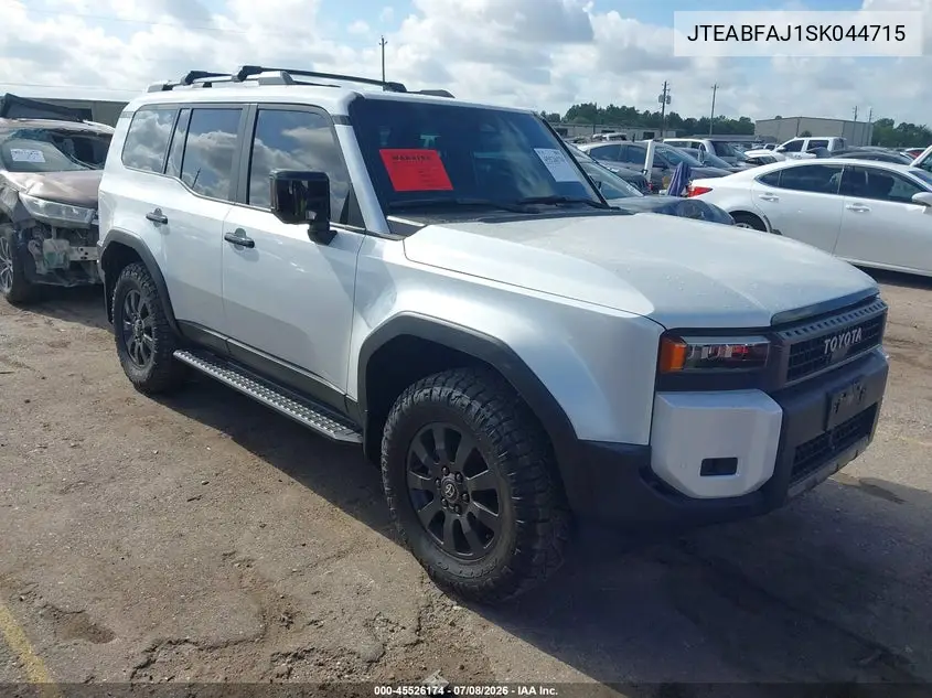 2025 Toyota Land Cruiser VIN: JTEABFAJ1SK044715 Lot: 45526174