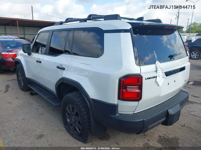 2025 Toyota Land Cruiser VIN: JTEABFAJ1SK044715 Lot: 45526174