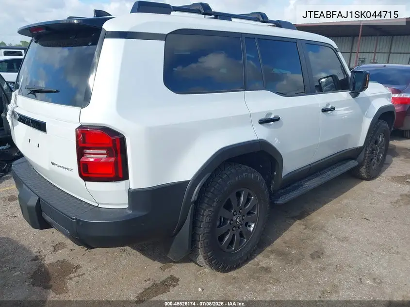 2025 Toyota Land Cruiser VIN: JTEABFAJ1SK044715 Lot: 45526174