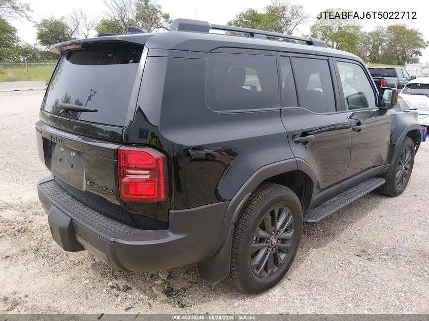 2026 Toyota Land Cruiser VIN: JTEABFAJ6T5022712 Lot: 45238240