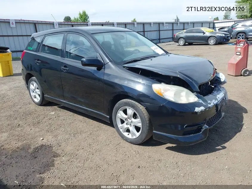 2003 Toyota Matrix Xr VIN: 2T1LR32EX3C064120 Lot: 45278671