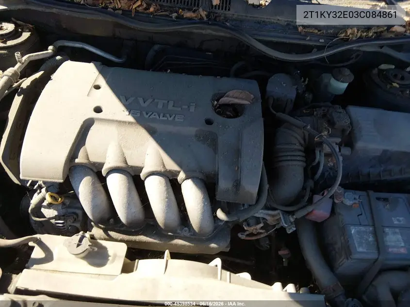 2003 Toyota Matrix Xrs VIN: 2T1KY32E03C084861 Lot: 45398534