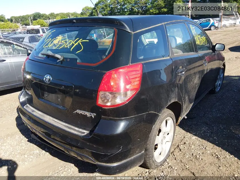 2003 Toyota Matrix Xrs VIN: 2T1KY32E03C084861 Lot: 45398534