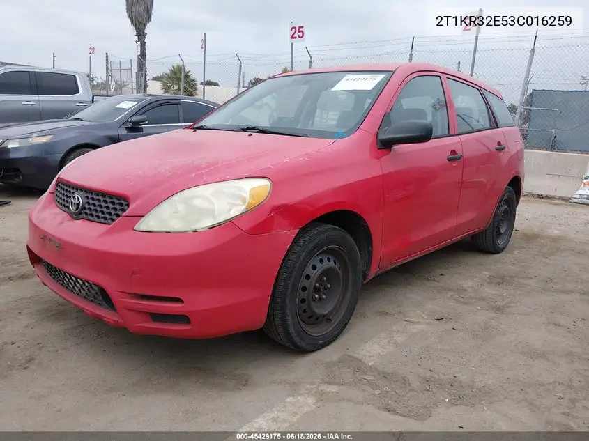 2003 Toyota Matrix Standard VIN: 2T1KR32E53C016259 Lot: 45429175