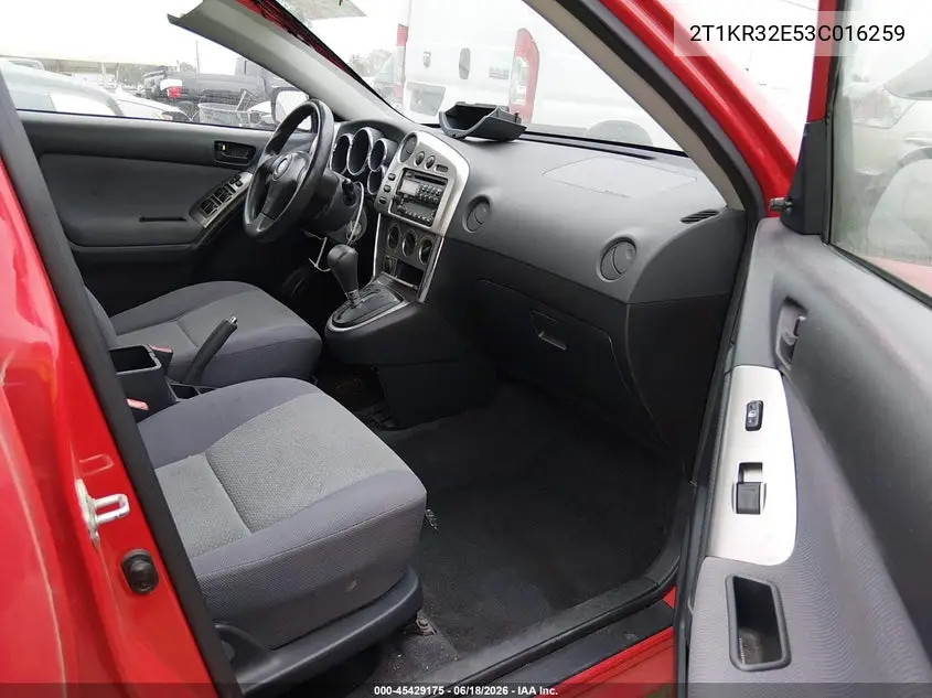 2003 Toyota Matrix Standard VIN: 2T1KR32E53C016259 Lot: 45429175