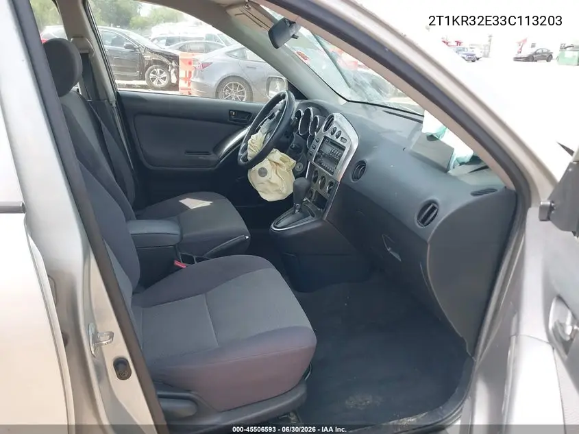 2003 Toyota Matrix Standard VIN: 2T1KR32E33C113203 Lot: 45506593