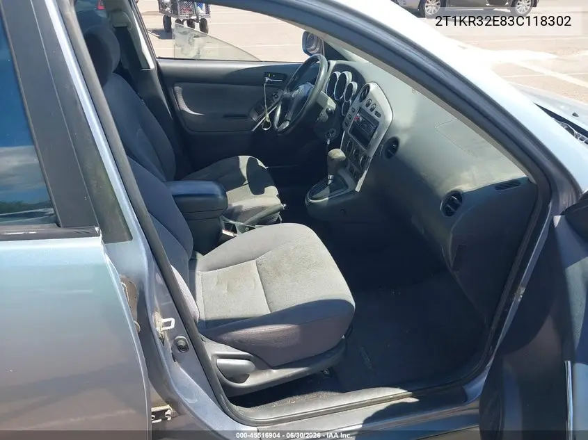 2003 Toyota Matrix Xr VIN: 2T1KR32E83C118302 Lot: 45516904