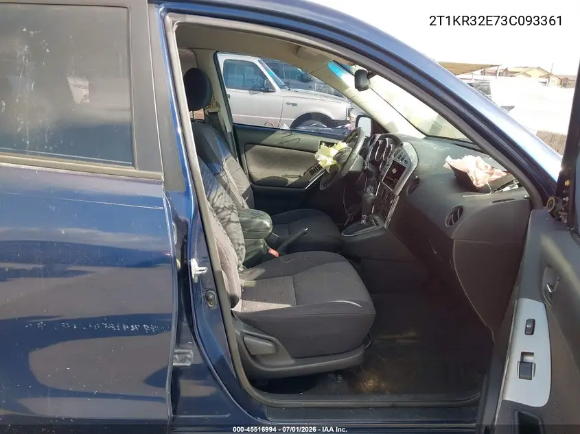 2003 Toyota Matrix Xr VIN: 2T1KR32E73C093361 Lot: 45516994
