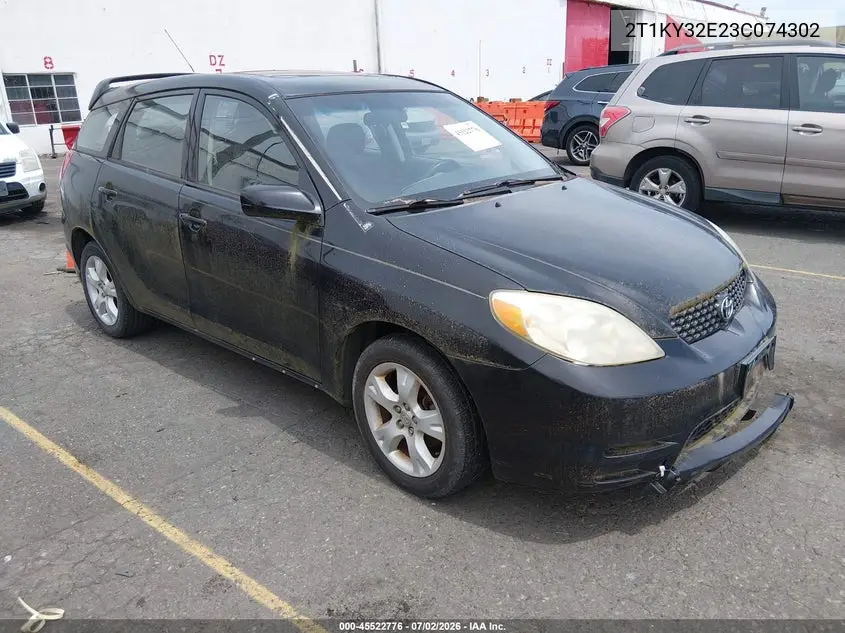 2003 Toyota Matrix Xrs VIN: 2T1KY32E23C074302 Lot: 45522776