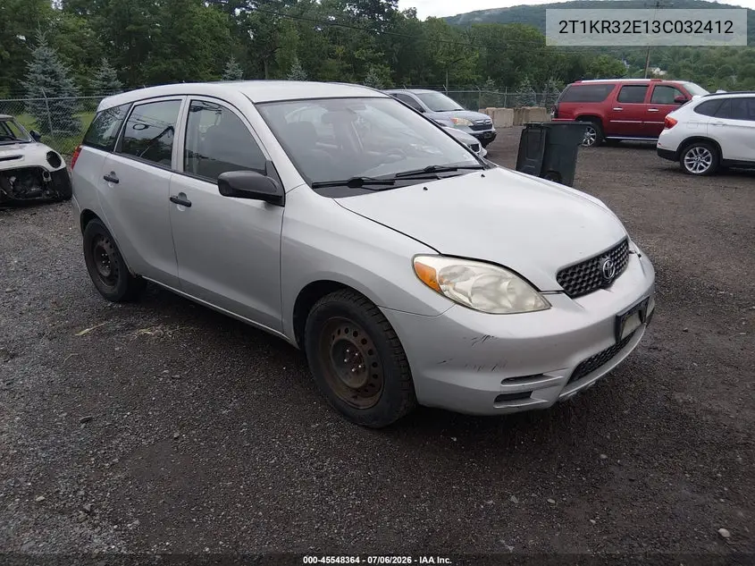 2003 Toyota Matrix Standard VIN: 2T1KR32E13C032412 Lot: 45548364