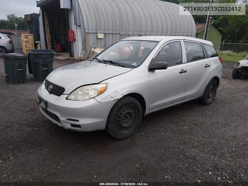2003 Toyota Matrix Standard VIN: 2T1KR32E13C032412 Lot: 45548364
