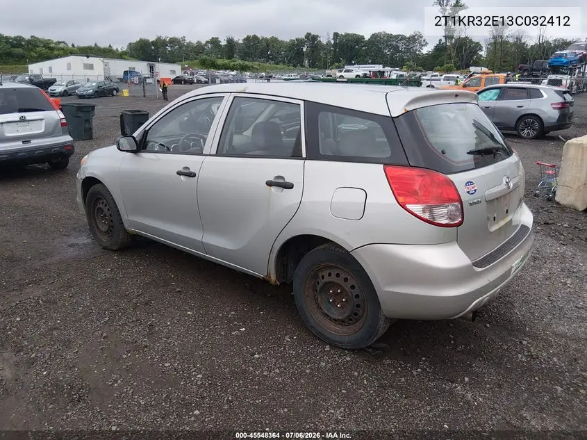 2003 Toyota Matrix Standard VIN: 2T1KR32E13C032412 Lot: 45548364