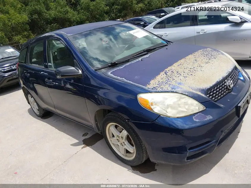 2003 Toyota Matrix Standard VIN: 2T1KR32E23C014324 Lot: 45588672