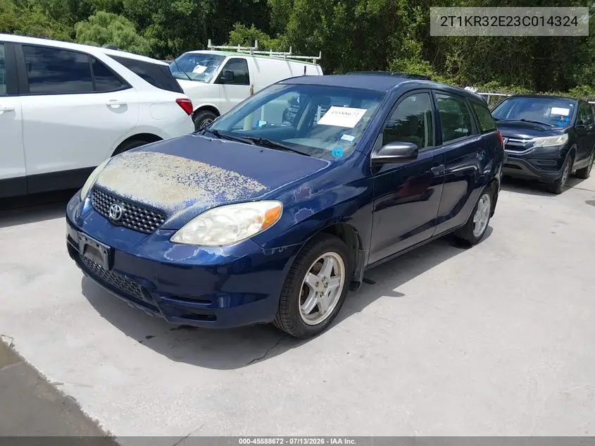 2003 Toyota Matrix Standard VIN: 2T1KR32E23C014324 Lot: 45588672