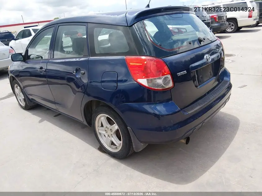 2003 Toyota Matrix Standard VIN: 2T1KR32E23C014324 Lot: 45588672