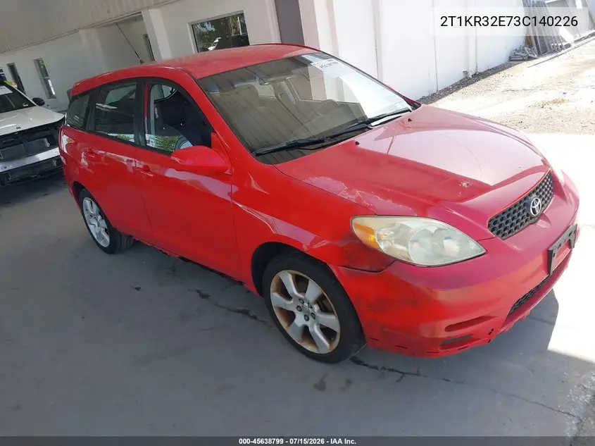 2003 Toyota Matrix Xr VIN: 2T1KR32E73C140226 Lot: 45638799