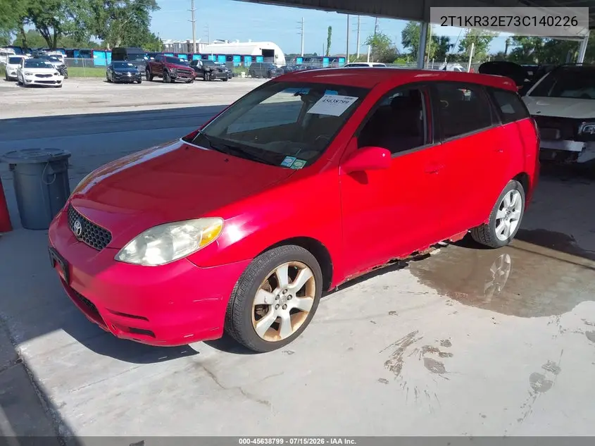 2003 Toyota Matrix Xr VIN: 2T1KR32E73C140226 Lot: 45638799