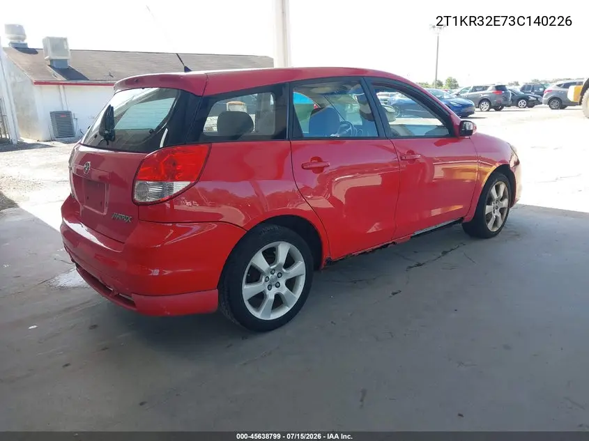 2003 Toyota Matrix Xr VIN: 2T1KR32E73C140226 Lot: 45638799