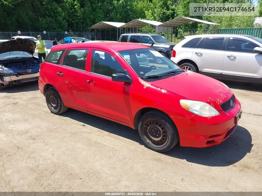 2004 Toyota Matrix Standard VIN: 2T1KR32E94C174654 Lot: 45290731