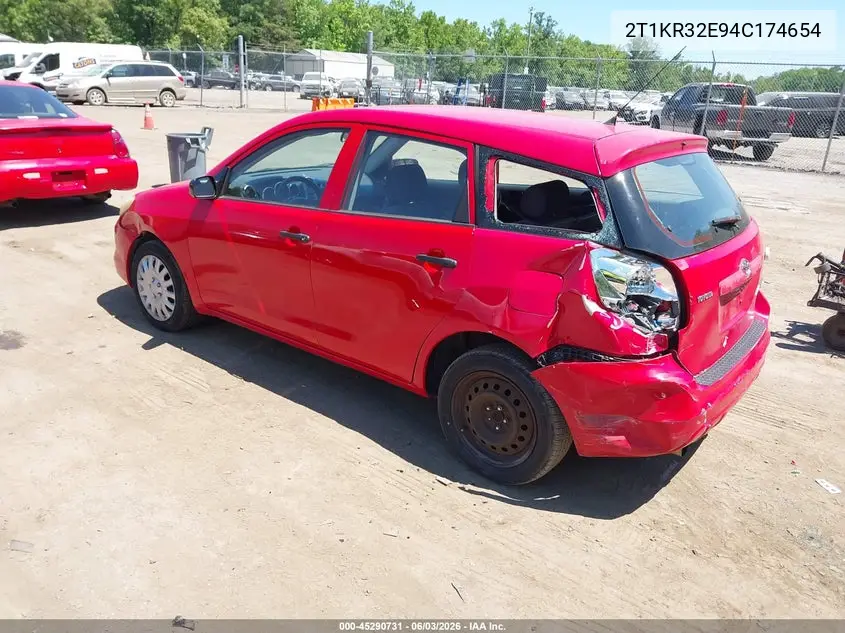 2004 Toyota Matrix Standard VIN: 2T1KR32E94C174654 Lot: 45290731