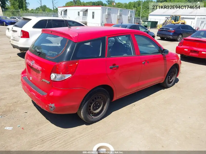 2004 Toyota Matrix Standard VIN: 2T1KR32E94C174654 Lot: 45290731