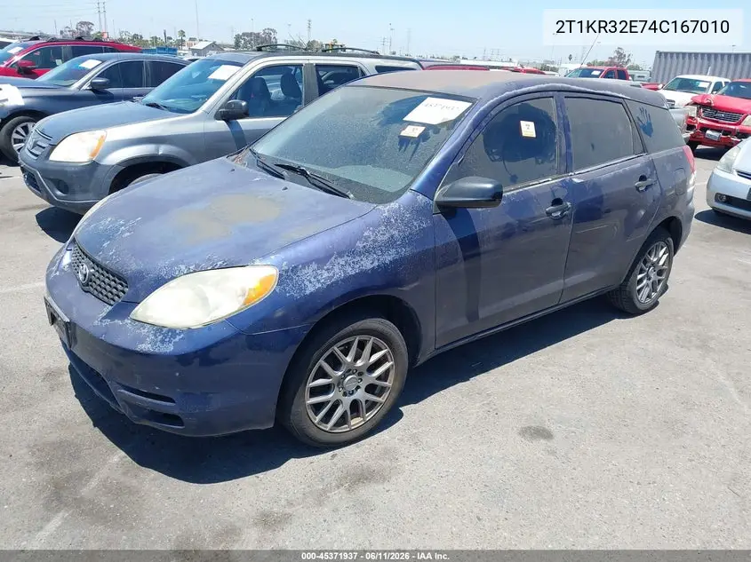 2004 Toyota Matrix Standard VIN: 2T1KR32E74C167010 Lot: 45371937