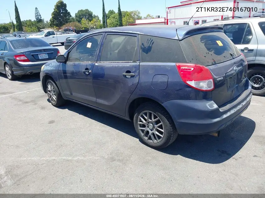 2004 Toyota Matrix Standard VIN: 2T1KR32E74C167010 Lot: 45371937