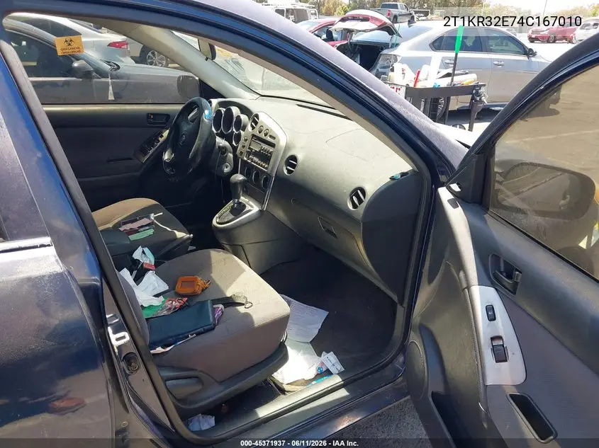 2004 Toyota Matrix Standard VIN: 2T1KR32E74C167010 Lot: 45371937
