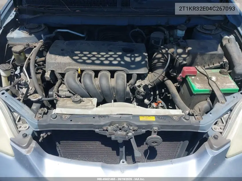 2004 Toyota Matrix Xr VIN: 2T1KR32E04C267093 Lot: 45401465